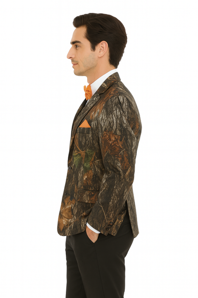 Western Tuxedo - Traje Para Hombre Novio - Cowboy Western Suit - Green and Brown Mix Pattern 5   - from alligatorwarehouse.com