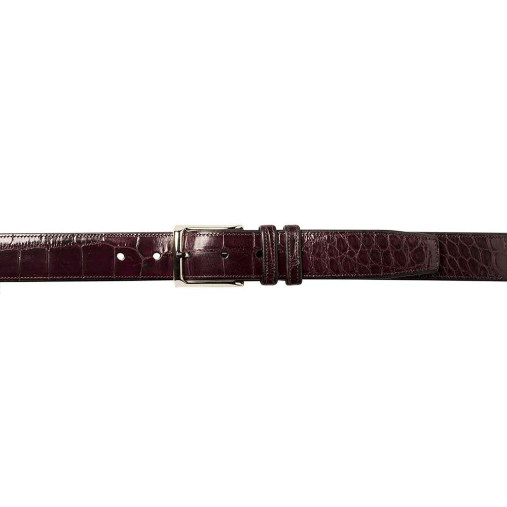 Mezlan Alligator Belt Burgundy (AO7907)