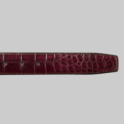 Mezlan Alligator Belt Burgundy (AO7907)