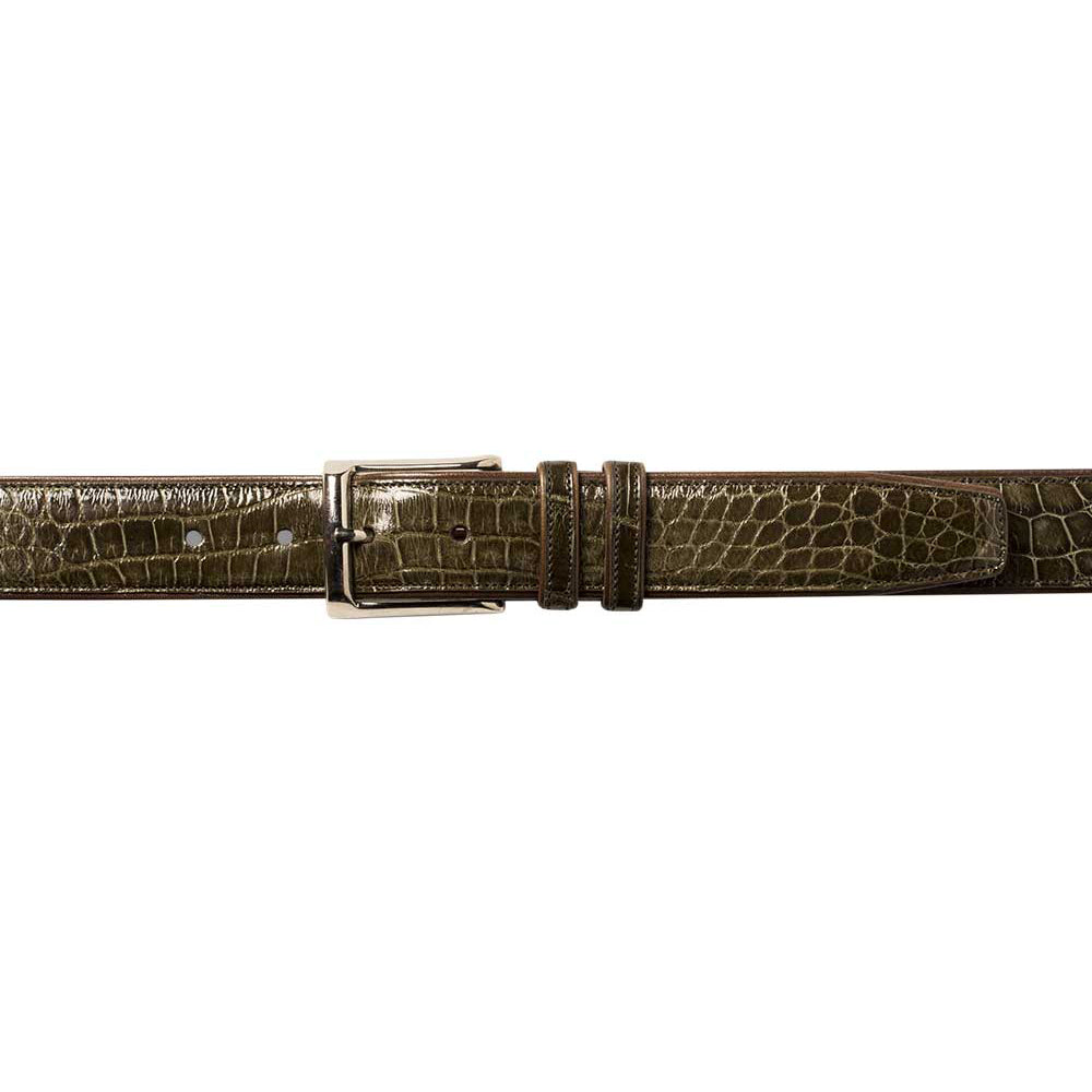 Mezlan Alligator Belt Olive (AO7907)
