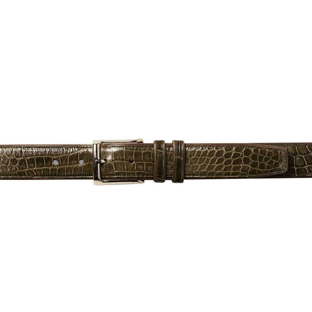 Mezlan Alligator Belt Olive (AO7907)