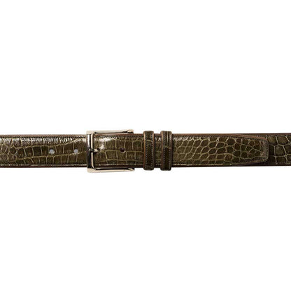 Mezlan Alligator Belt Olive (AO7907)