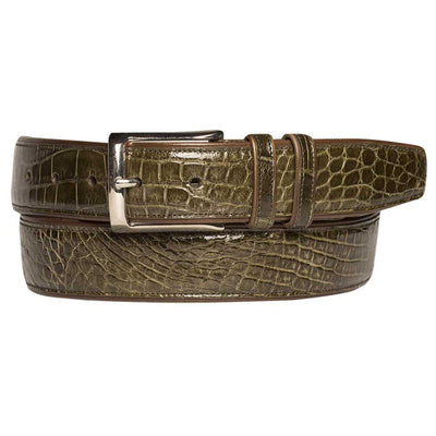 Mezlan Alligator Belt Olive (AO7907)