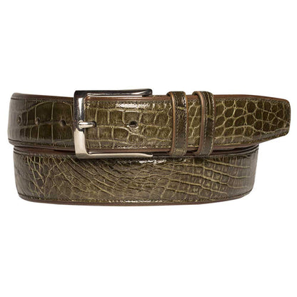 Mezlan Alligator Belt Olive (AO7907)