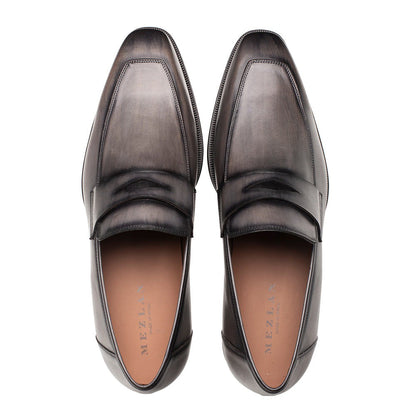 Mezlan Avenue Rubber Sole Penny Loafers Dark Grey (20910)