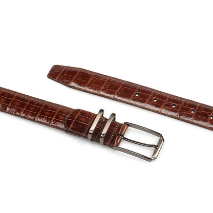 Mezlan Crocodile Belt Sport