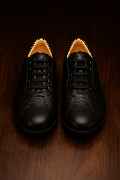 Mens Mezlan Luka Calf & Deerskin Sneaker in Black 9   - from alligatorwarehouse.com