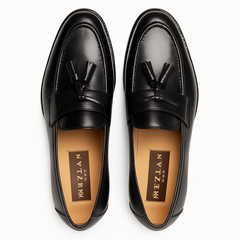 Mens Mezlan Santander Classic Tassel Loafer Dress Shoe in Black - LAST CALL 10.5,11