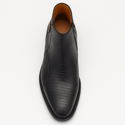 Peninsula Lizard Emblem Boot Black By Mezlan Made In Spain Brand