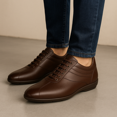 Mens Mezlan Luka Calf & Deerskin Sneaker in Black