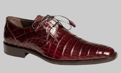 Mezlan Burgundy Crocodile Shoes Men Plain Toe Anderson 1   - from alligatorwarehouse.com