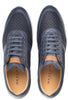 Mezlan Calfskin Suede Dress Sneakers Blue Patina 2   - from alligatorwarehouse.com