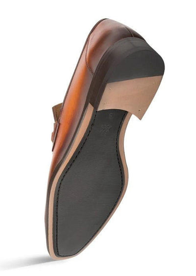 Mezlan Cognac Rust Loafers 2   - from alligatorwarehouse.com