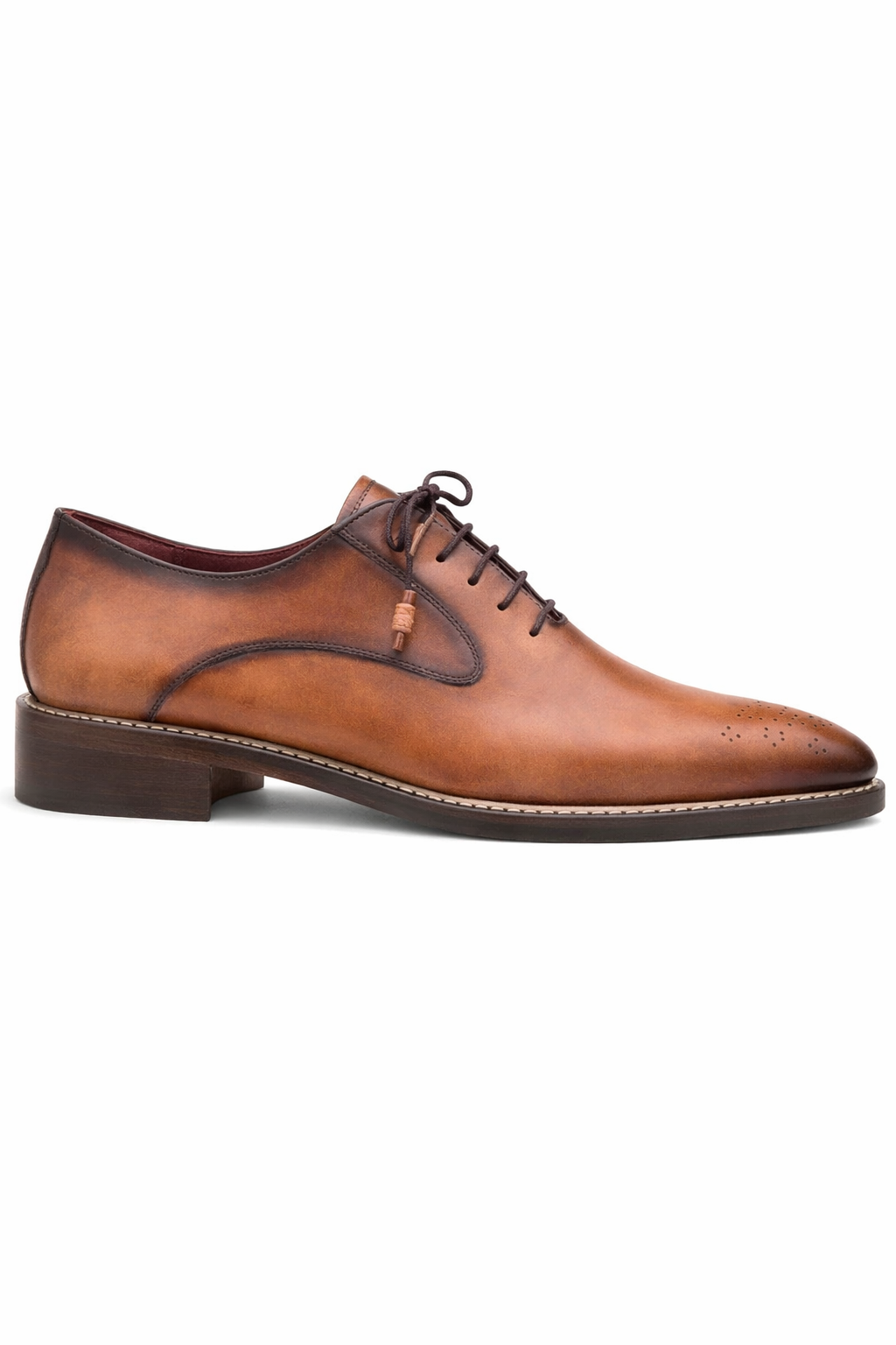 Mezlan Coventry Cognac Italian Calfskin Leather Oxford
