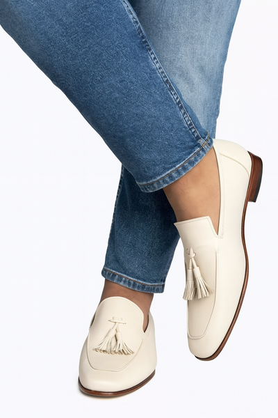 Mezlan Javea Bone Classic Tassel Loafer 8   - from alligatorwarehouse.com