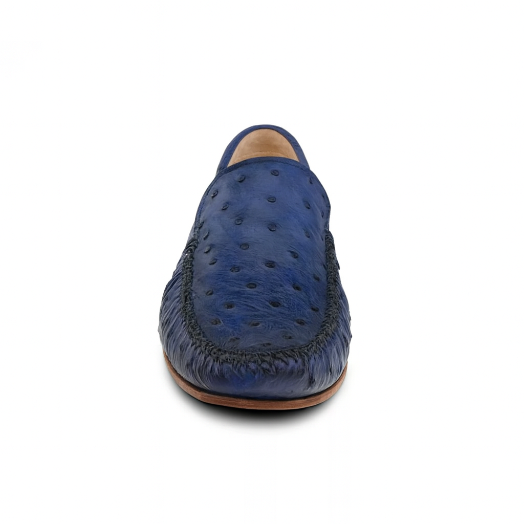 Mezlan Jean Genuine Ostrich Dress Moccasin 5   - from alligatorwarehouse.com