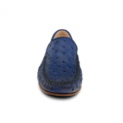 Mezlan Jean Genuine Ostrich Dress Moccasin