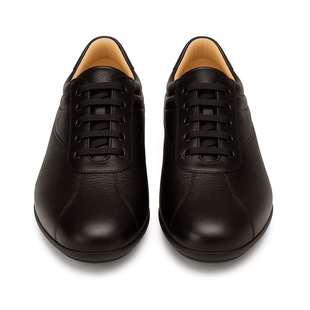 Mens Mezlan Luka Calf & Deerskin Sneaker in Black