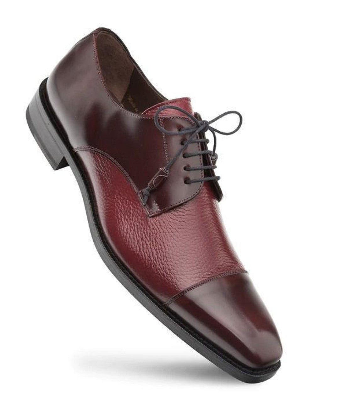 Mezlan Luxury Dress Shoes Burgundy Designer Cap Toe Soka