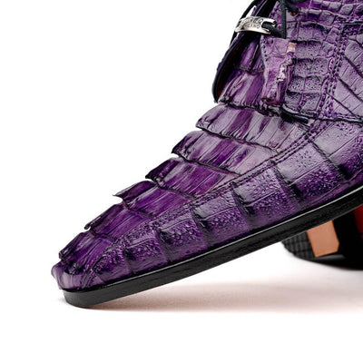 Marco Di Milano Cancun Purple Caiman Crocodile Derby 2 CANCUN_CAIMAN FUSCUS_PURPLE_8  - from alligatorwarehouse.com