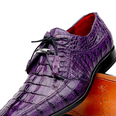 Marco Di Milano Cancun Purple Caiman Crocodile Derby 3 CANCUN_CAIMAN FUSCUS_PURPLE_8  - from alligatorwarehouse.com