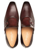 Mezlan Men's Aceto Deerskin Leather Burgundy/Chocolate Strap Slip 2   - from alligatorwarehouse.com