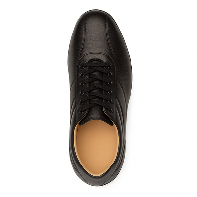Mens Mezlan Luka Calf & Deerskin Sneaker in Black 8   - from alligatorwarehouse.com