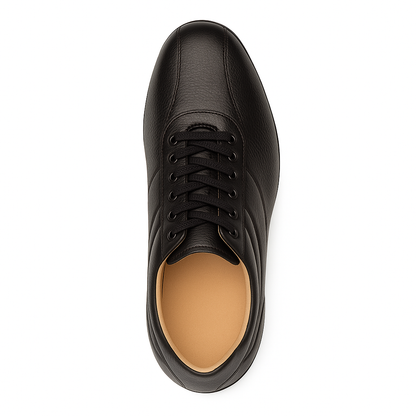 Mens Mezlan Luka Calf & Deerskin Sneaker in Black