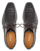Mezlan Mens Shoes Brown Crocodile Plain Toe Derby Golfo 2   - from alligatorwarehouse.com