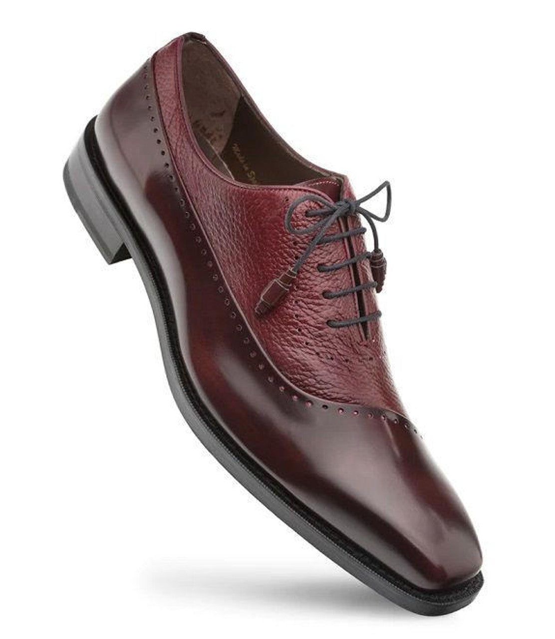 Mezlan Mens Shoes Burgundy Leather Oxford Postdam