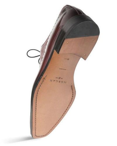 Mezlan Mens Shoes Burgundy Leather Oxford Postdam 2   - from alligatorwarehouse.com