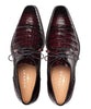 Mezlan Mens Shoes Crocodile Burgundy Derby Captoe Shoes 2   - from alligatorwarehouse.com