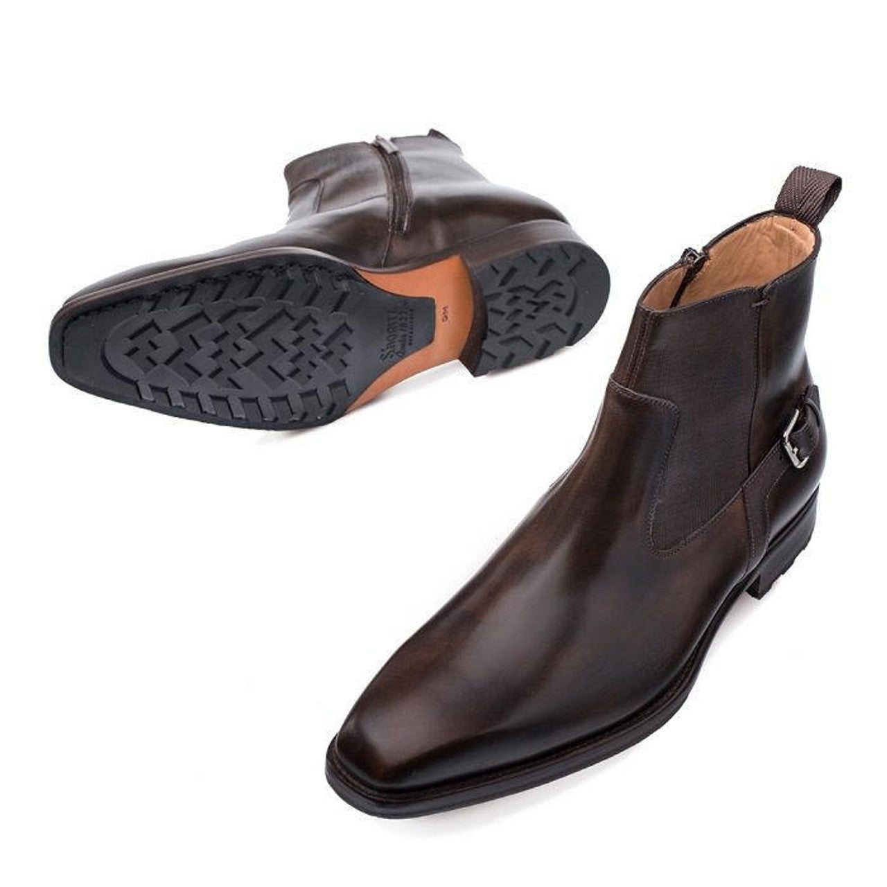 Mezlan Mens Tobacco Brown Italian Calfskin Chelsea Boot