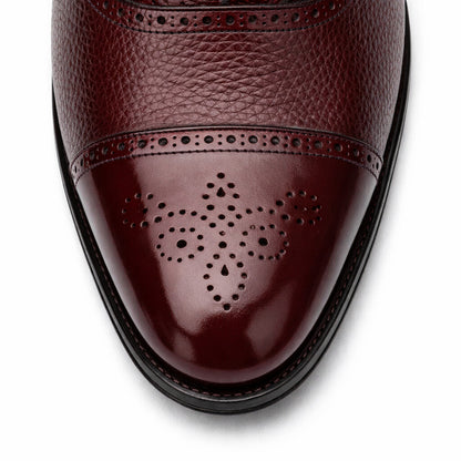 Mens Mezlan Murino Calf & Deerskin Cap Toe Dress Shoe in Black