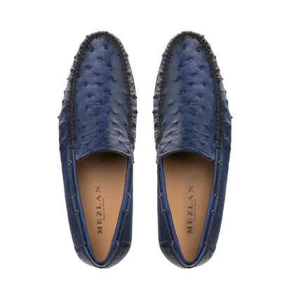 Mezlan Ostrich Dress Moccasin Jeans (RX612)