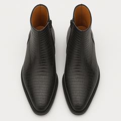 Peninsula Lizard Emblem Boot Black By Mezlan Made In Spain Brand