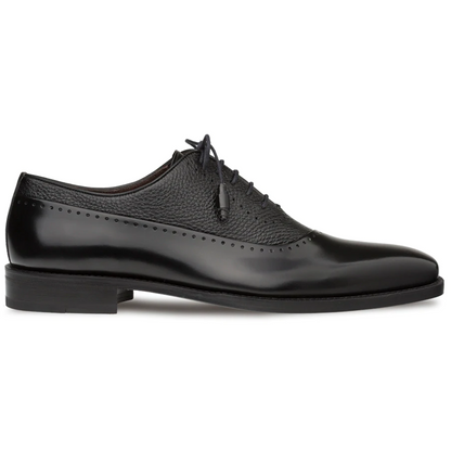 Mezlan Postdam Deerskin Calfskin Shoes Black (16409)