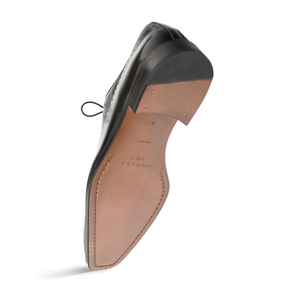 Mezlan Postdam Deerskin Calfskin Shoes Black (16409)