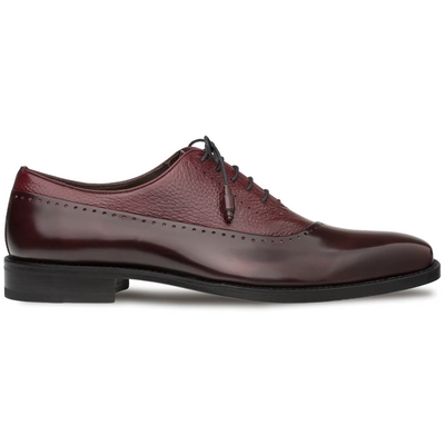 Mezlan Postdam Deerskin Calfskin Shoes Burgundy (16409)