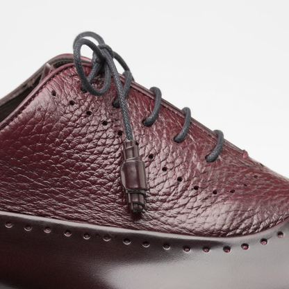 Mezlan Postdam Deerskin Calfskin Shoes Burgundy (16409)
