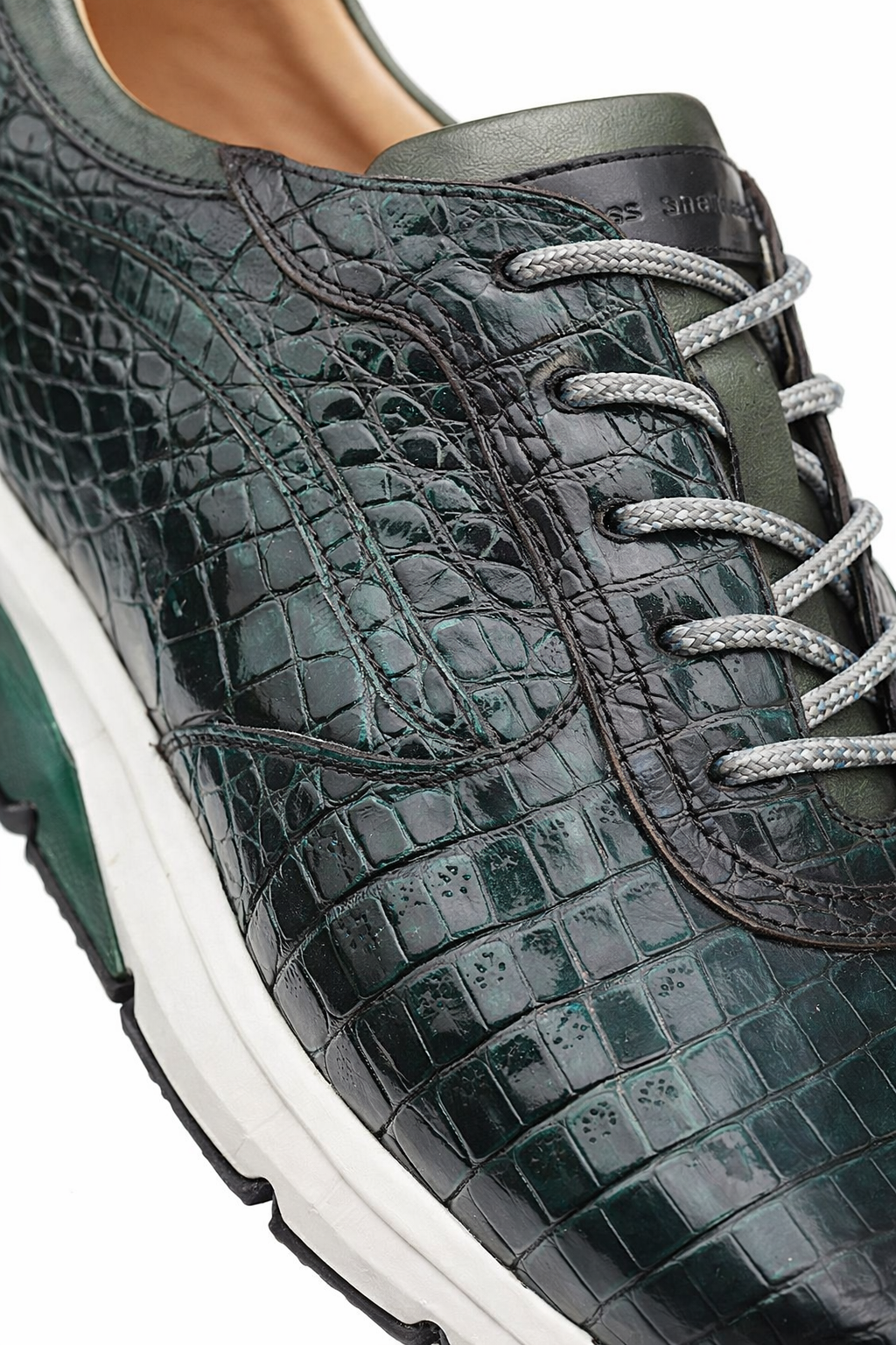 Men's Quevedo  Forest/Green Genuine Crocodile Exotic Sneaker By Mezlan Made In Spain Brand