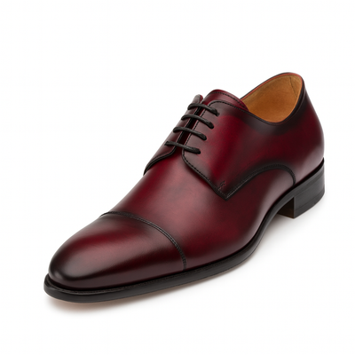 Mens Mezlan Republic Calfskin Cap Toe Blucher Dress Shoe in Tan 12   - from alligatorwarehouse.com