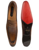 Mens Mezlan Lipari Lizard Penny Loafer Dress Cognac Shoe 3   - from alligatorwarehouse.com