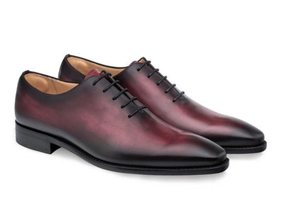 Mezlan Shoes Men's Burgundy Calfskin Plain Toe Oxford Pamplona 1   - from alligatorwarehouse.com