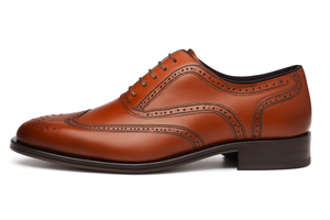 Mens Mezlan Ugalde Classic Wingtip Dress Shoe in Cognac