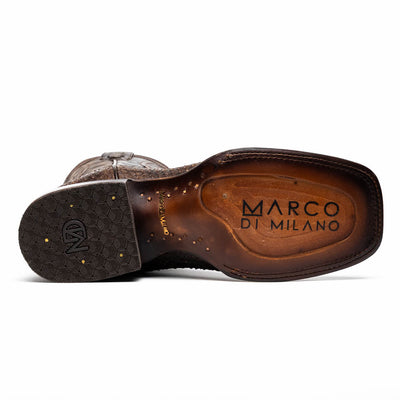Marco Di Milano Missouri Brown Python Square Toe Cowboy Boots 5   - from alligatorwarehouse.com