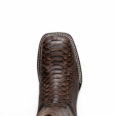 Marco Di Milano Missouri Brown Python Square Toe Cowboy Boots 6   - from alligatorwarehouse.com