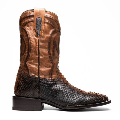 Marco Di Milano Missouri Lisboa Python Square Toe Cowboy Boots 2   - from alligatorwarehouse.com