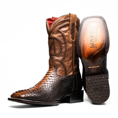 Marco Di Milano Missouri Lisboa Python Square Toe Cowboy Boots