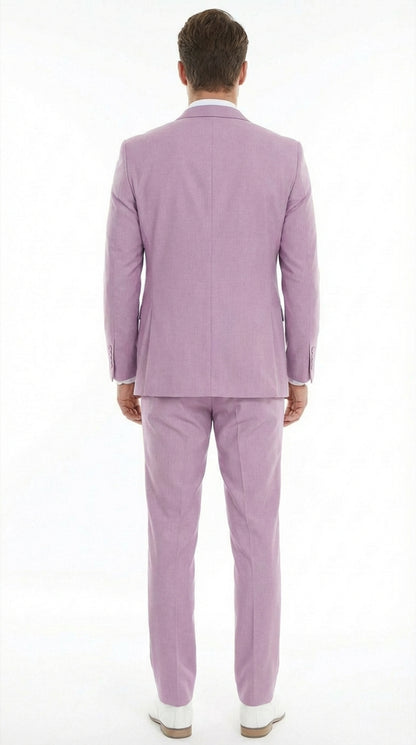 Men’s Dusty Rose 3 Piece Suit – Modern Pink Formal Suit Set for Wedding, Prom and Special Events Pinkish Color